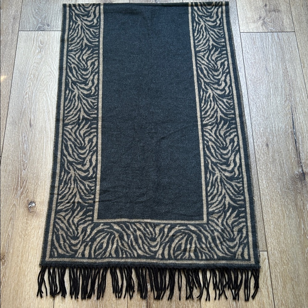 V Fraas Cashmink Germany Fall Winter Rectangular Scarf Unisex Animal Print